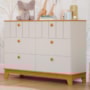 Cômoda Infantil Biscoito 6 Gavetas Off White/Nature - Permóbili Baby