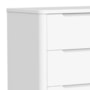 Cômoda Infantil Boom Classic 6 Gavetas Branco Fosco com Pés Amadeirado - Reller Móveis