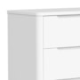 Cômoda Infantil Boom Nordic 6 Gavetas Branco Fosco com Pés Amadeirado - Reller Móveis 