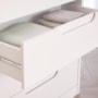 Cômoda Infantil Caramelo 1 Porta e 4 Gavetas Branco Acetinado - Permóbili Baby