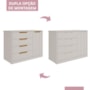 Cômoda Infantil Caramelo 1 Porta e 4 Gavetas Off White/Nature - Permóbili Baby