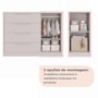 Cômoda Infantil Caramelo 1 Porta e 4 Gavetas Off White - Permóbili Baby