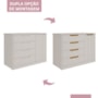 Cômoda Infantil Caramelo 1 Porta e 4 Gavetas Off White - Permóbili Baby