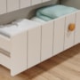 Cômoda Infantil Cupcake 1 Porta e 4 Gavetas Off White/Nature - Permóbili Baby