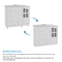 Cômoda Infantil Elô New 1 Porta com Janela e 4 Gavetas Branco Brilho - Móveis Peroba