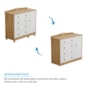 Cômoda Infantil Elô New 1 Porta e 4 Gavetas Branco Brilho/Amêndoa - Móveis Peroba