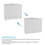 Cômoda Infantil Elô New 1 Porta e 4 Gavetas Branco Brilho - Móveis Peroba