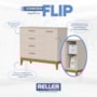 Cômoda Infantil Flip 1 Porta e 4 Gavetas Areia Fosco - Reller Móveis