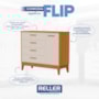 Cômoda Infantil Flip 1 Porta e 4 Gavetas Areia Fosco/Savana - Reller Móveis