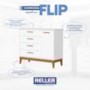 Cômoda Infantil Flip 1 Porta e 4 Gavetas Branco Fosco - Reller Móveis