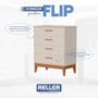 Cômoda Infantil Flip 4 Gavetas Areia Fosco - Reller Móveis 