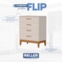 Cômoda Infantil Flip 4 Gavetas Areia Fosco - Reller Móveis 