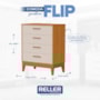 Cômoda Infantil Flip 4 Gavetas Areia Fosco/Savana - Reller Móveis
