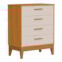 Cômoda Infantil Flip 4 Gavetas Areia Fosco/Savana - Reller Móveis