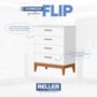 Cômoda Infantil Flip 4 Gavetas Branco Fosco - Reller Móveis