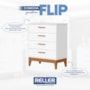 Cômoda Infantil Flip 4 Gavetas Branco Fosco - Reller Móveis