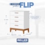 Cômoda Infantil Flip 4 Gavetas Branco Fosco - Reller Móveis