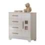 Cômoda Infantil Fly 1 Porta 4 Gavetas Branco – Tigus Móveis