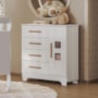 Cômoda Infantil Fly 1 Porta 4 Gavetas Branco – Tigus Móveis