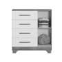 Cômoda Infantil Fly 1 Porta 4 Gavetas Branco – Tigus Móveis