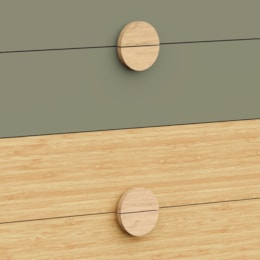 Cômoda Infantil Gracia 4 Gavetas Oliva/Naturale - Reller Móveis