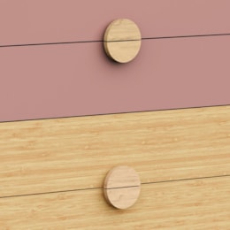 Cômoda Infantil Gracia 4 Gavetas Rosê/Naturale - Reller Móveis