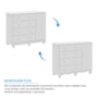 Cômoda Infantil Júnior New 1 Porta e 4 Gavetas Branco Brilho - Móveis Peroba