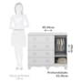Cômoda Infantil Júnior New 1 Porta e 4 Gavetas Branco Brilho - Móveis Peroba