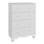 Cômoda Infantil Júnior New 4 Gavetas Branco Brilho - Móveis Peroba
