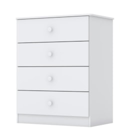 Cômoda Infantil Labirinto 4 Gavetas Branco - Móveis Henn Cômoda Infantil Labirinto 4 Gavetas Branco - Móveis Henn