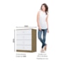 Cômoda Infantil Labirinto 4 Gavetas - Móveis Henn Rústico/Branco