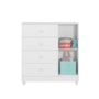 Cômoda Infantil Life 1 Porta 4 Gavetas Branco – Tigus Móveis