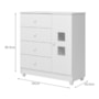 Cômoda Infantil Life 1 Porta 4 Gavetas Branco – Tigus Móveis