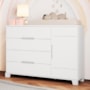 Cômoda Infantil Luna 1 Porta e 4 Gavetas Branco Fosco - Reller Móveis