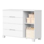 Cômoda Infantil Luna 1 Porta e 4 Gavetas Branco Fosco - Reller Móveis