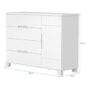 Cômoda Infantil Luna 1 Porta e 4 Gavetas Branco Fosco - Reller Móveis