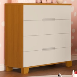 Cômoda Infantil Luna 4 Gavetas Areia Fosco/Savana - Reller Móveis