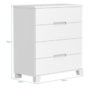 Cômoda Infantil Luna 4 Gavetas Branco Fosco - Reller Móveis