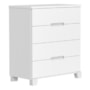 Cômoda Infantil Luna 4 Gavetas Branco Fosco - Reller Móveis