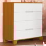 Cômoda Infantil Luna 4 Gavetas Branco Fosco/Savana - Reller Móveis
