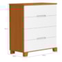 Cômoda Infantil Luna 4 Gavetas Branco Fosco/Savana - Reller Móveis