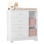 Cômoda Infantil New Katatau 1 Porta e 4 Gavetas Branco Fosco - Reller Móveis