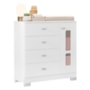 Cômoda Infantil New Katatau 1 Porta e 4 Gavetas Branco Fosco - Reller Móveis