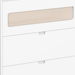 Cômoda Infantil Ollie 3 Gavetas Branco Fosco - Reller Móveis