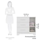 Cômoda Infantil Popy Retrô Plus 1 Porta com Janela e 3 Gavetas Branco Brilho - Móveis Peroba