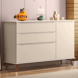 Cômoda Infantil Retrô Melinda 1 Porta e 3 Gavetas Off White - Phoenix Baby Cômoda Infantil Retrô Melinda 1 Porta e 3 Gavetas Off White - Phoenix Baby