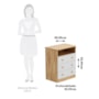 Cômoda Infantil Smim New 3 Gavetas Branco Brilho/Amêndoa - Móveis Peroba