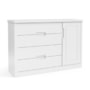 Cômoda Infantil Tutto New 1 Porta e 4 Gavetas Branco Soft - Matic Móveis