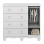 Cômoda Infantil Uli New 1 Porta e 4 Gavetas Branco Brilho - Móveis Peroba
