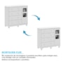 Cômoda Infantil Uli New 1 Porta e 4 Gavetas Branco Brilho - Móveis Peroba